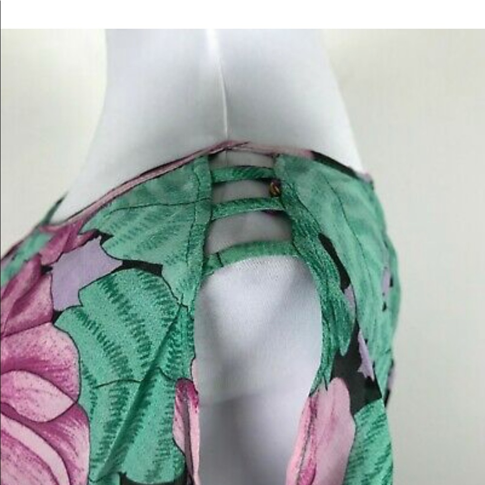 Leifnotes Hibiscus Midi Chiffon dress - Picture 4 of 4